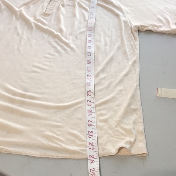 Aritzia Wilfred peach oversized keyhole front short sleeve shirt S - Picture 9 of 9